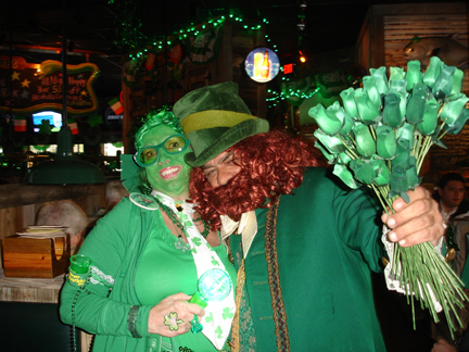 Karen Duquette and a leprachaun