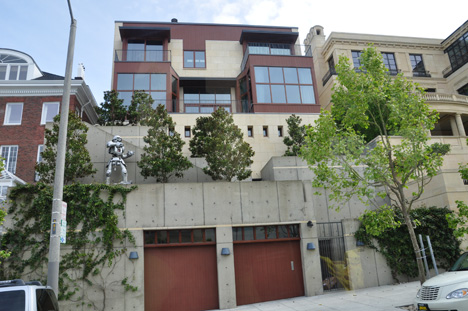 house with a big robot
