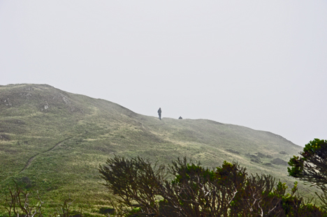 a person on top of Goat Rock