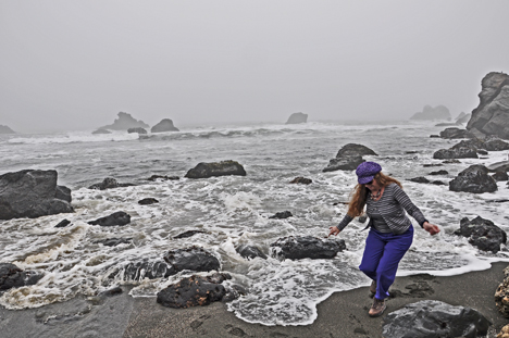 Karen Duquette gets attacked by the waves