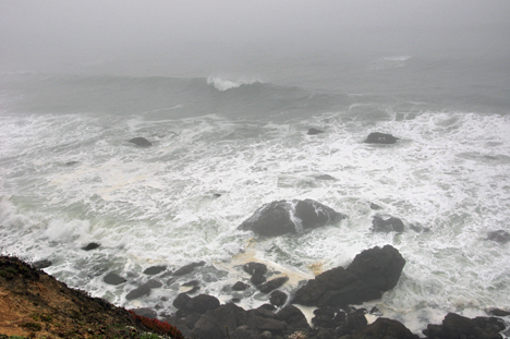 waves at Arched Rock 
