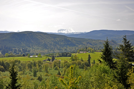 view from just outside the gates of Leisure Time Resorts.