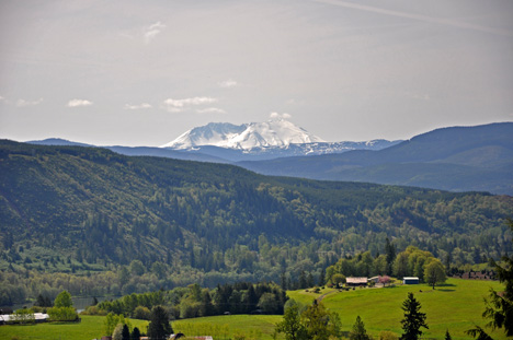 view from just outside the gates of Leisure Time Resorts.