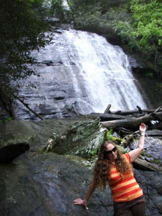 Karen Duquette at Anna Ruby Falls