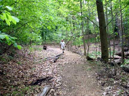 Lee Duquette in the woods