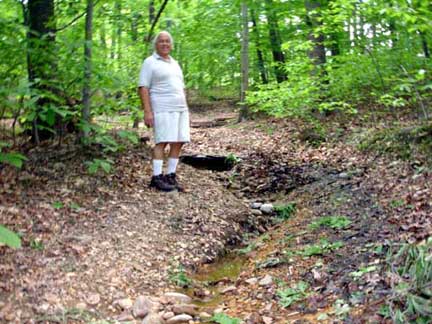 Lee Duquette in the woods