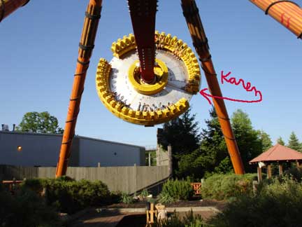 Karen on the ride