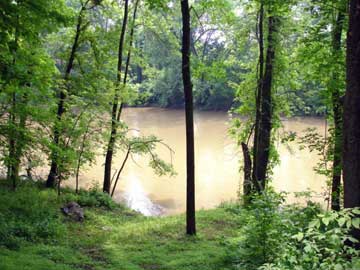 view of the river outside the cavenr